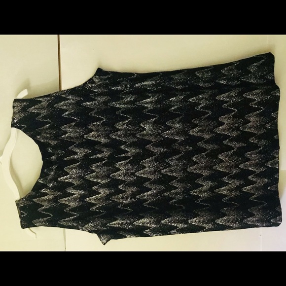 New Vikki Vi Top Black Silver size OX made in USA Dressy - Picture 14 of 16